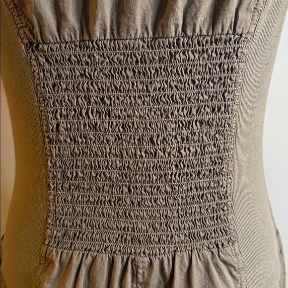 XCVI Mocha Brown Cropped Cotton Jumpsuit SZ Small - Picture 8 of 11